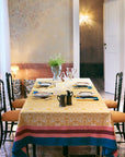 Damask Gold Cotton Tablecloth