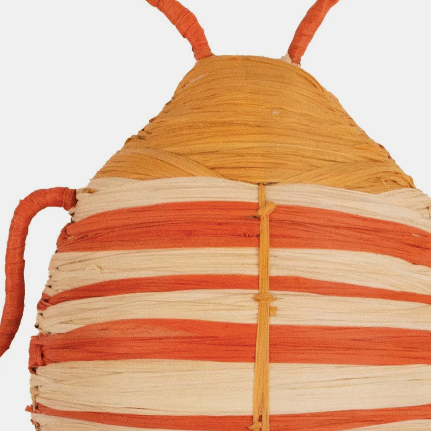 Orange Stripe Bug Woven Figurine