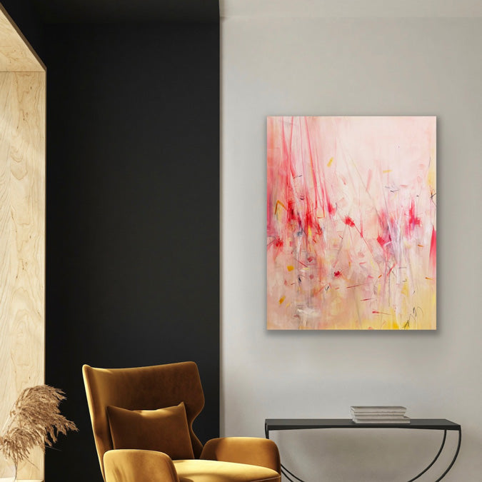 Deep and Light Pink Large Painting
