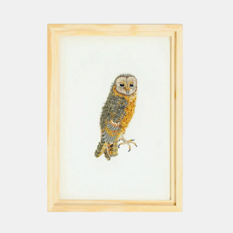 Eastern Barn Owl Beaded Art