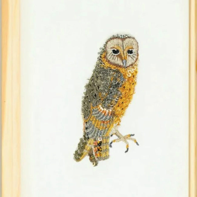 Eastern Barn Owl Beaded Art