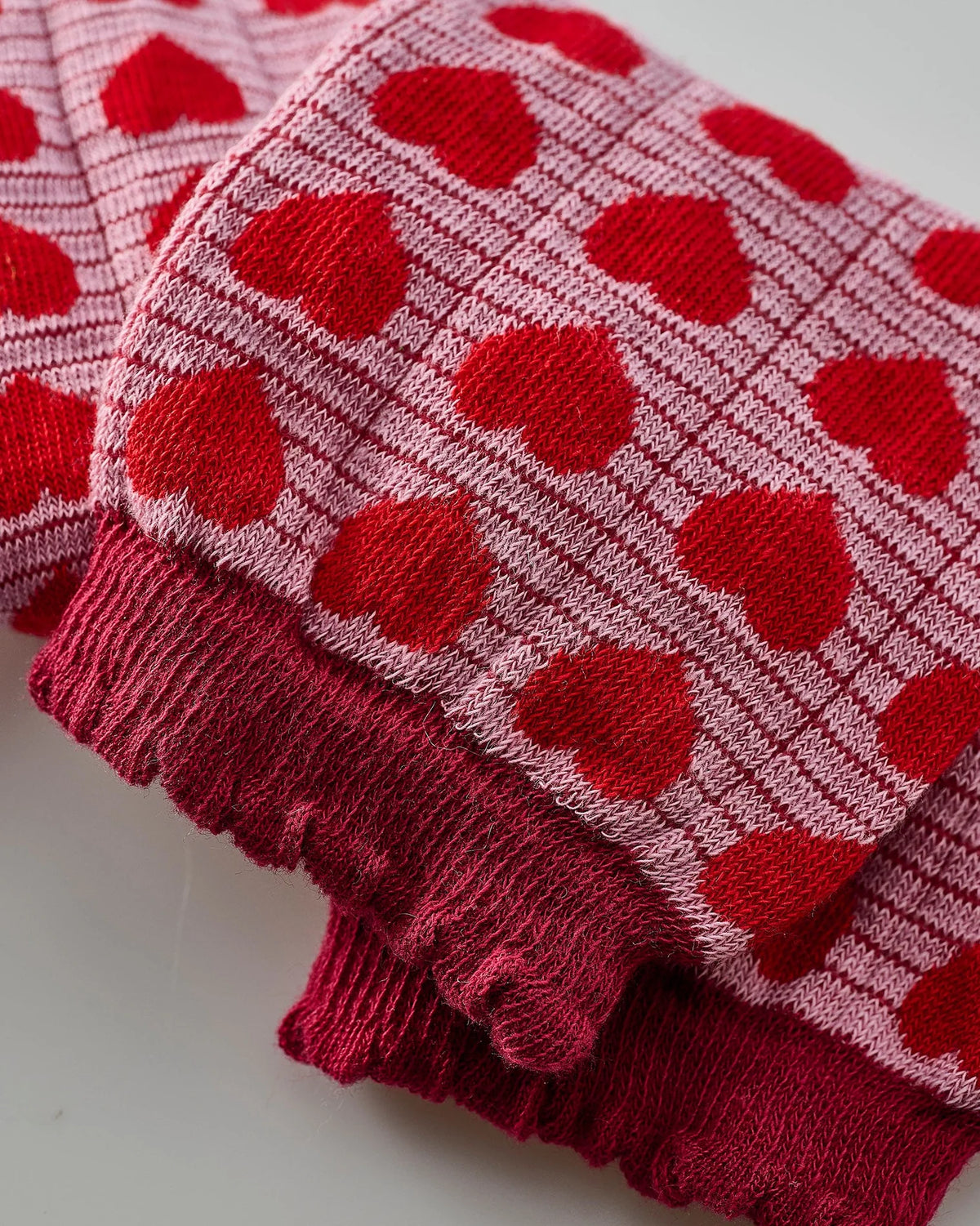 Women's Pink Heart Cotton Socks
