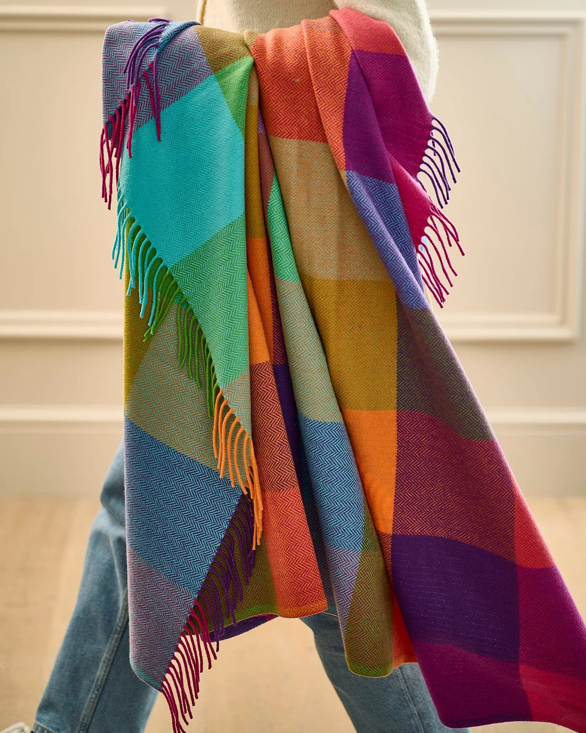 Silken Multicolor Cashmere Blend Throw