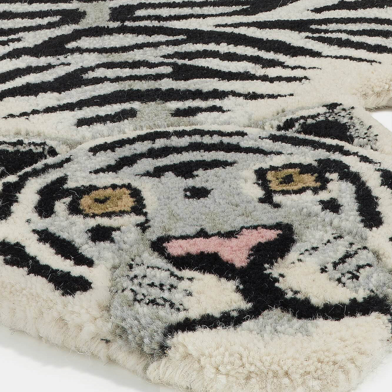 Snowy Tiger Small Rug