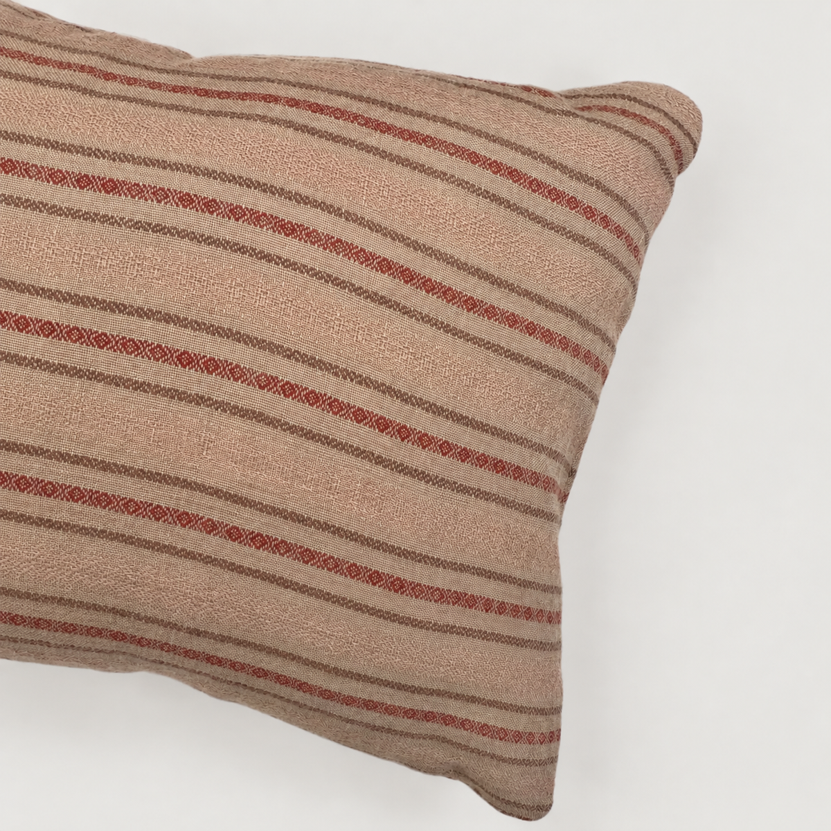 Blush Stripe Lumbar Pillow