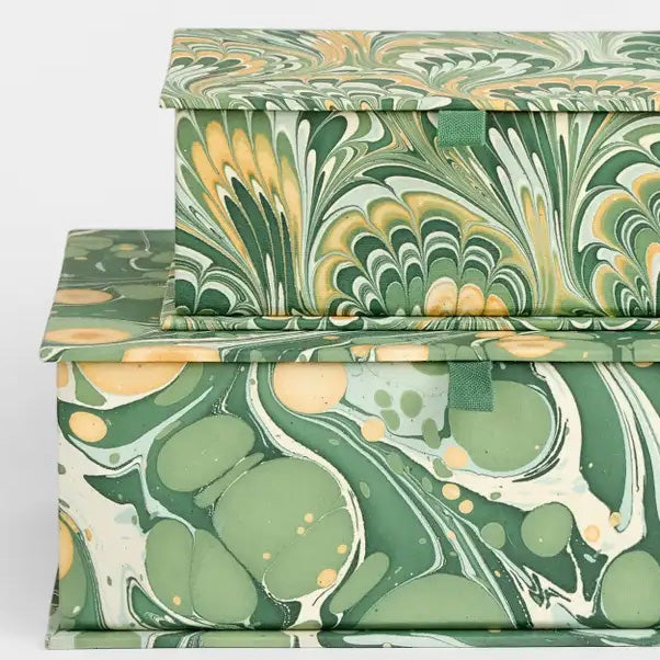 Keepsake Box in Green Marble