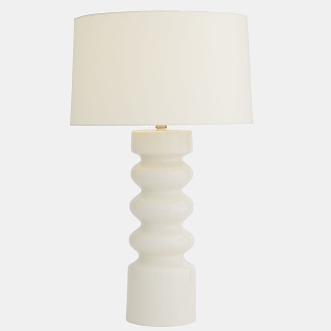 White Crackle Wheaton Lamp