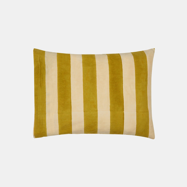 Bougainvillea Stripes Mustard Baby Pillow