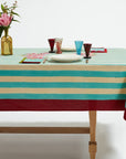 Bouganville Stripes Veronese Tablecloth