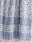 Flower Bath Towel, navy blue