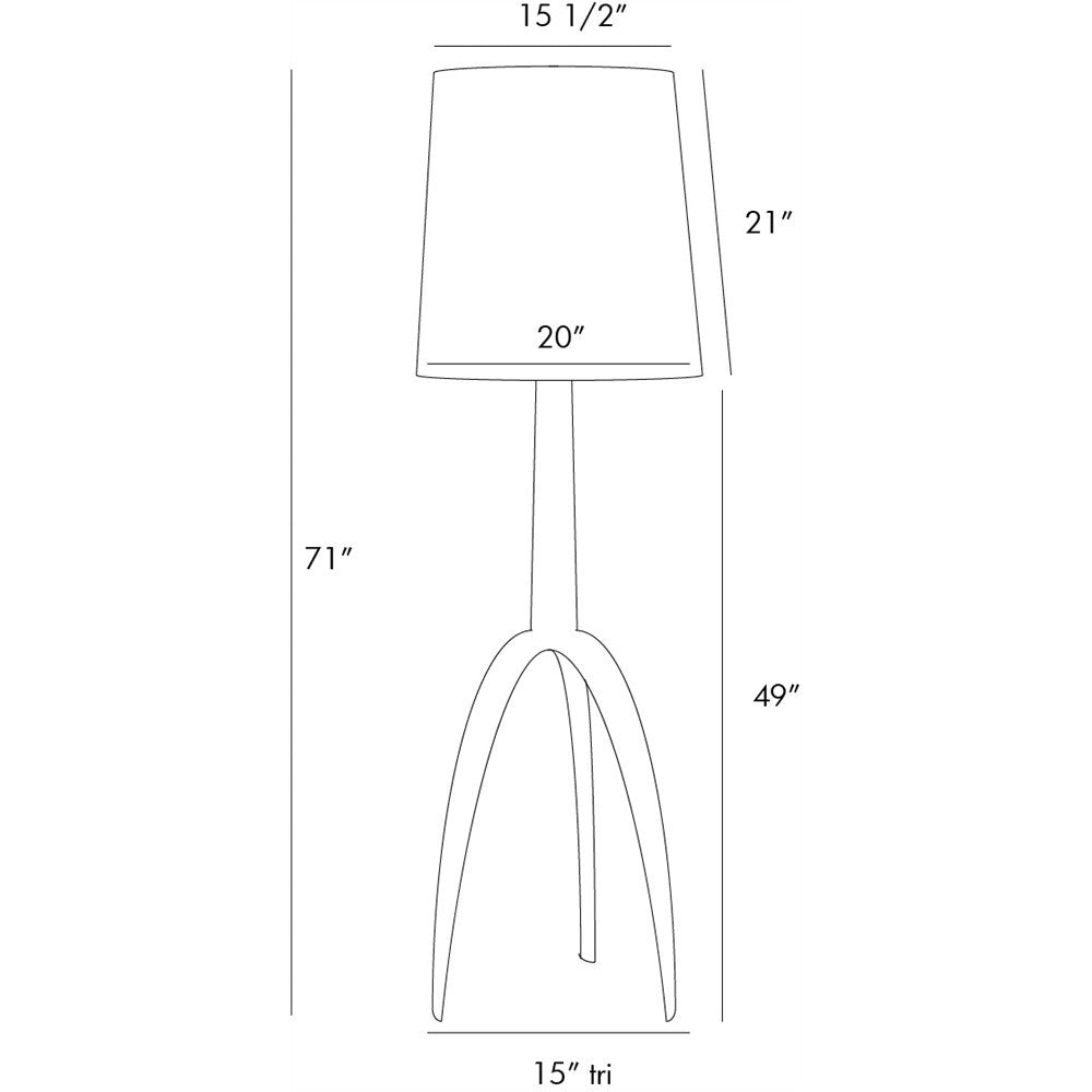 Linden Floor Lamp, Lamp, Arteriors, Collyer's Mansion - Collyer's Mansion