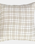 Linen Euro Pillowcase, beige checks