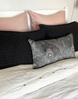 Hera Vintage Pewter Pillow, lumbar