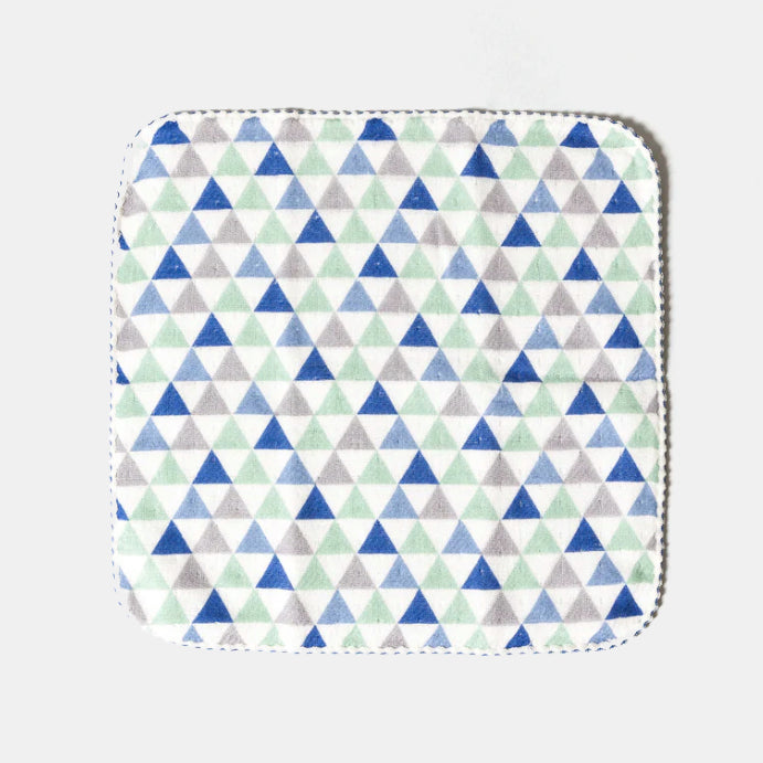 Blue Triangle Washcloth Towel