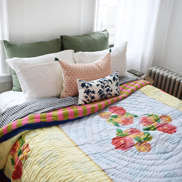 Lisa Corti Nizam Dots Light Blue Quilt, queen/king Collyer's Mansion