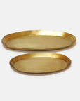Fog Linen Oval Brass Tray for dining or home decor - Collyer's Mansion