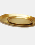 Fog Linen Oval Brass Tray for dining or home decor - Collyer's Mansion