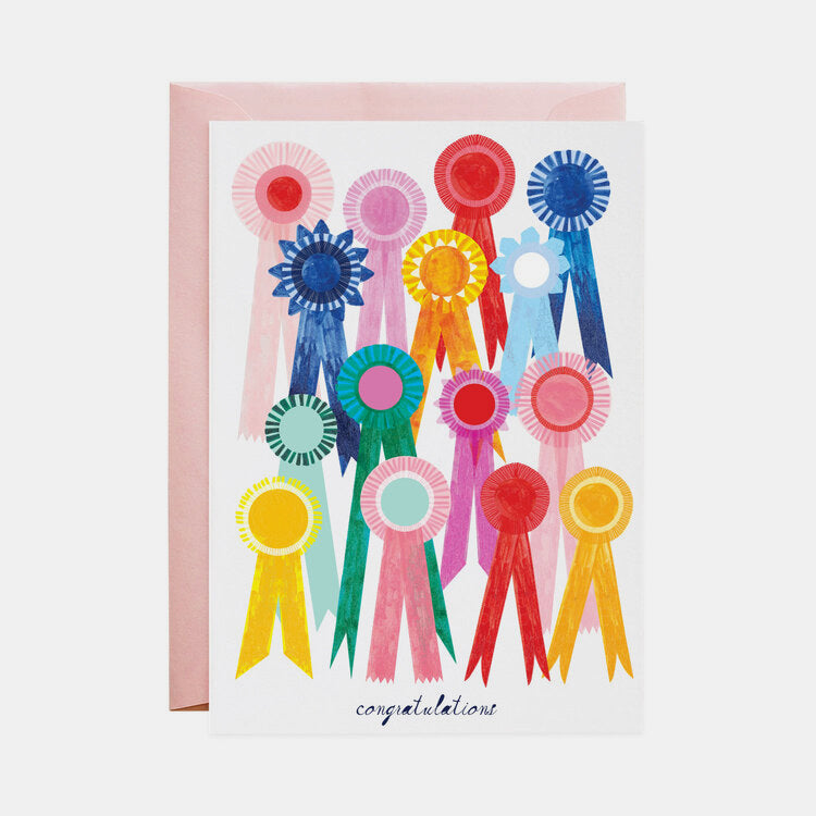 First Place Ribbon Card (Congratulations)