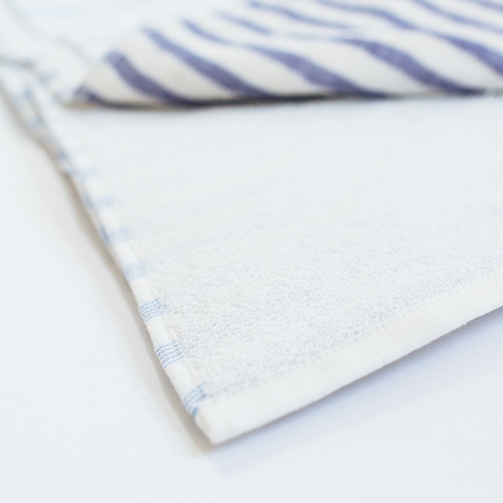 Yoshii Two Tone Stripe Bath Towel, blue