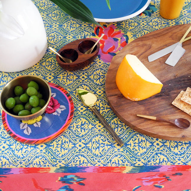 Chinese Spring Geranium Tablecloth, Tablecloth, Lisa Corti, Collyer's Mansion - Collyer's Mansion