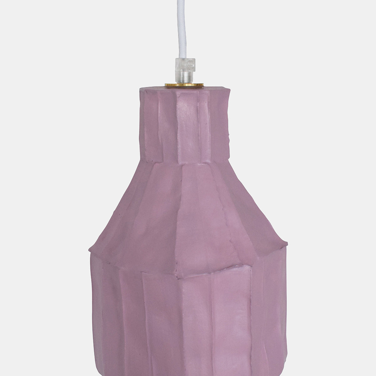 Petal Pink Cylinder Paper Clay Pendant