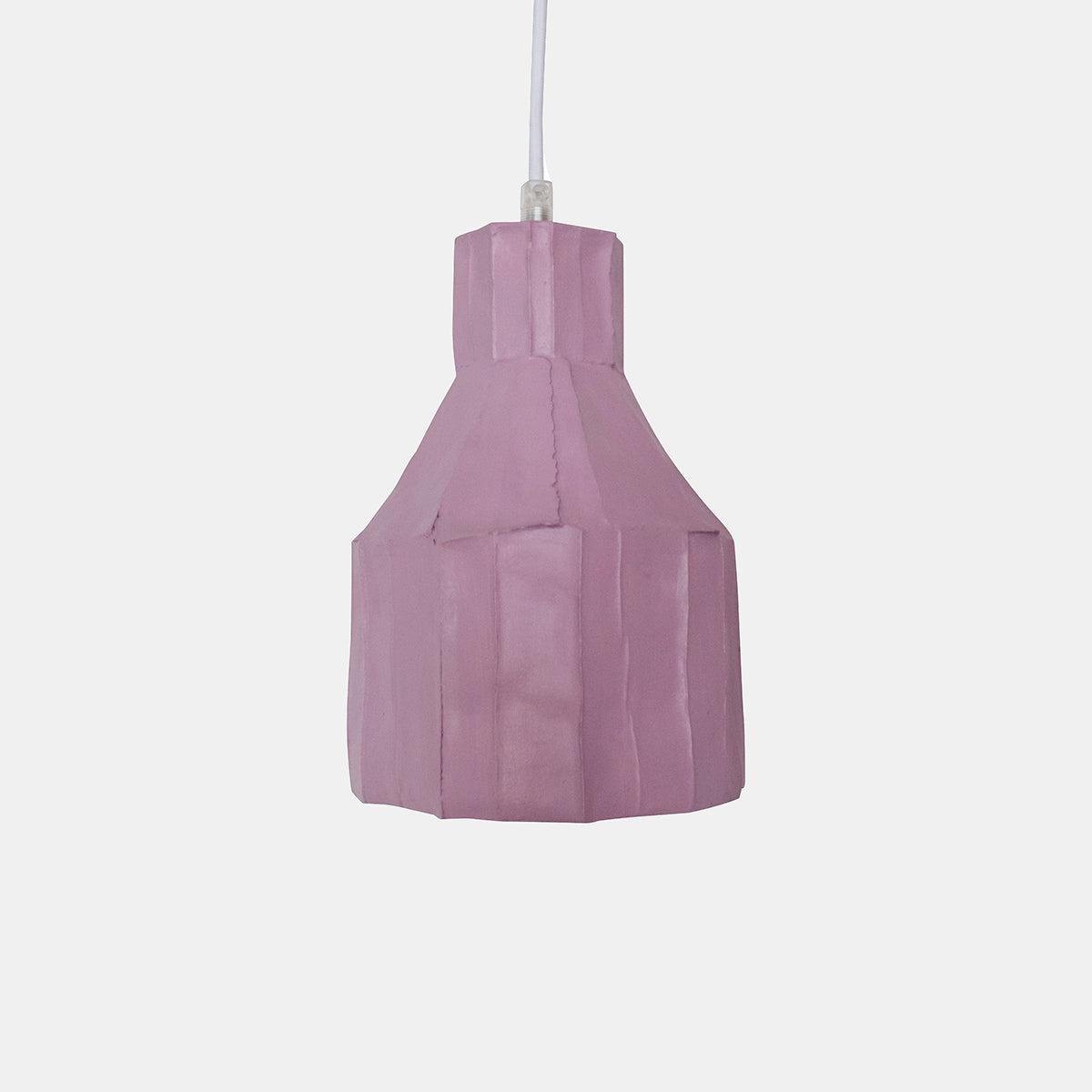 Petal Pink Cylinder Paper Clay Pendant