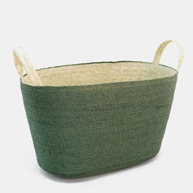 Solid Cactus Oval Floor Basket