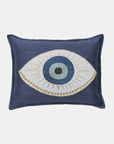 Evil Eye Applique Pillow, lumbar