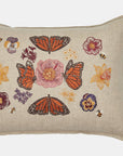 Butterflies and Blooms Pillow, lumbar