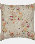 Bunnies and Blooms Pillow, square