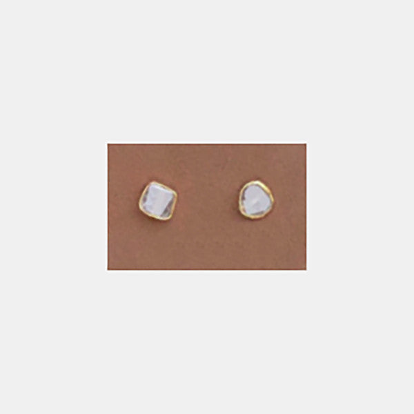 Diamond Slice Studs, yellow gold, Earrings, River Song, Collyer's Mansion - Collyer's Mansion