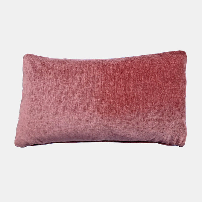 Everest Brick Velvet Pillow, lumbar