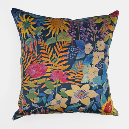 a pillow with a floral design