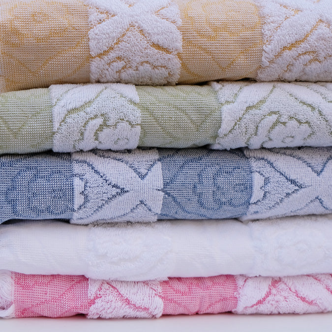 Caldo | Contrast 100% Cotton Kitchen Towels - 4 Set Red