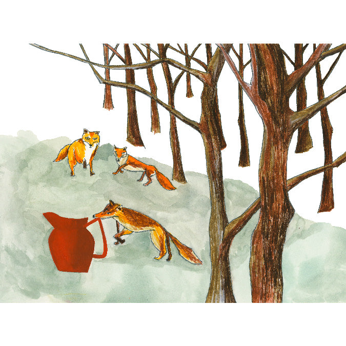 Foxes Print