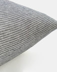 Linen Euro Pillowcase, dark with white stripes