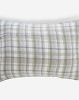 Linge Particulier Hanky Green Plaid Standard Linen Pillowcase Sham for a colorful linen bedding look in olive check pattern - Collyer's Mansion