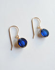 Blue Circle Drop Earrings, Earrings, I. Ronni Kappos, Collyer's Mansion - Collyer's Mansion