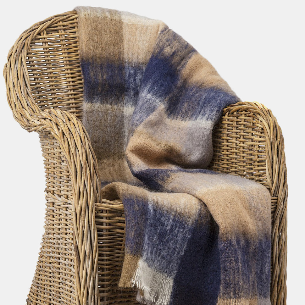 Land Plaid Mohair Throw