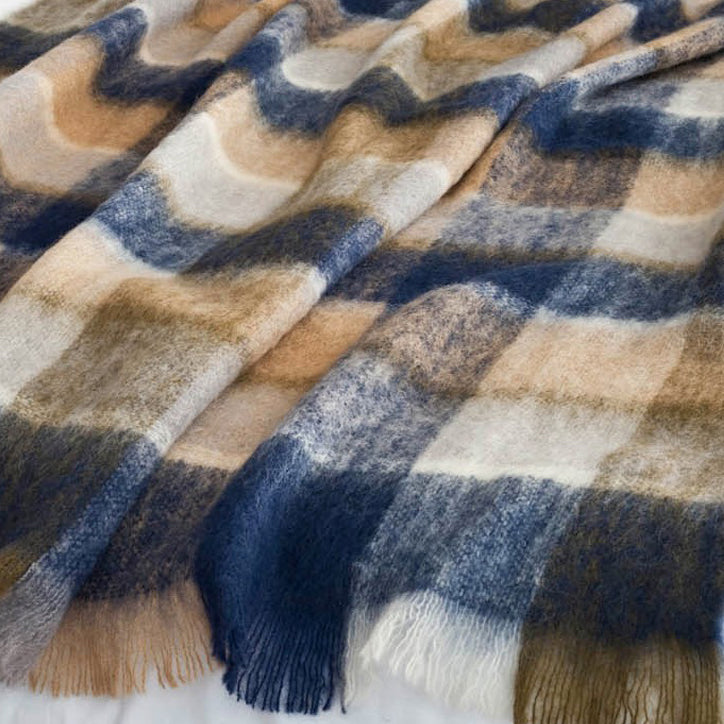 Land Plaid Mohair Throw