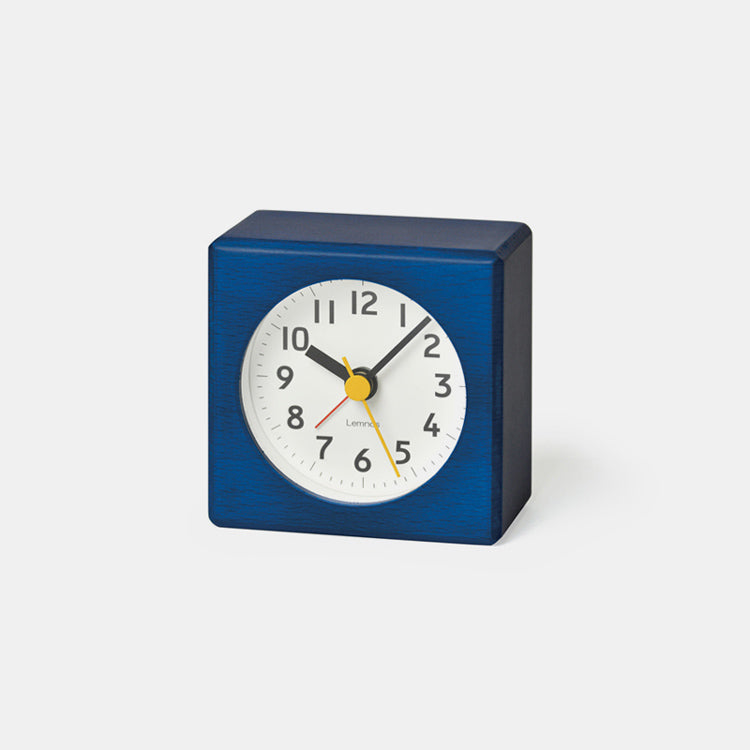 Blue Japanese Clock by Lemnos in the Fabre Alarm Clock style for your bedside table - Collyer's Mansion