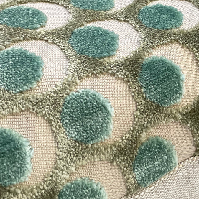 Ottoman Spot Lichen Velvet Pillow, lumbar