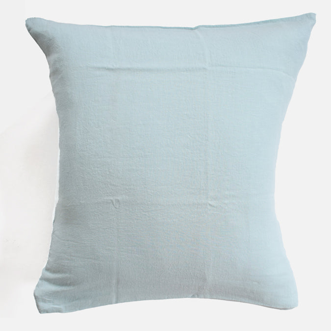 Linen Euro Pillowcase, pale blue