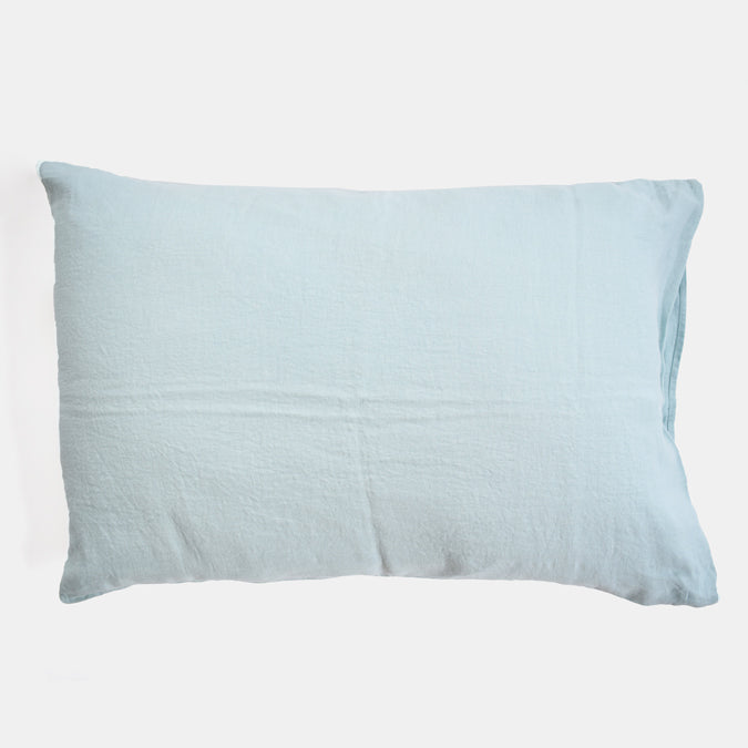 Linen Standard Pillowcase, pale blue