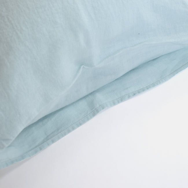 Linen Standard Pillowcase, pale blue
