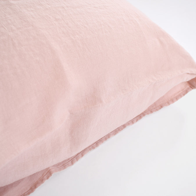 Linen Euro Pillowcase, pale pink