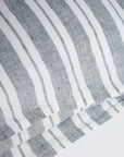 Linen Standard Pillowcase, large grey stripes