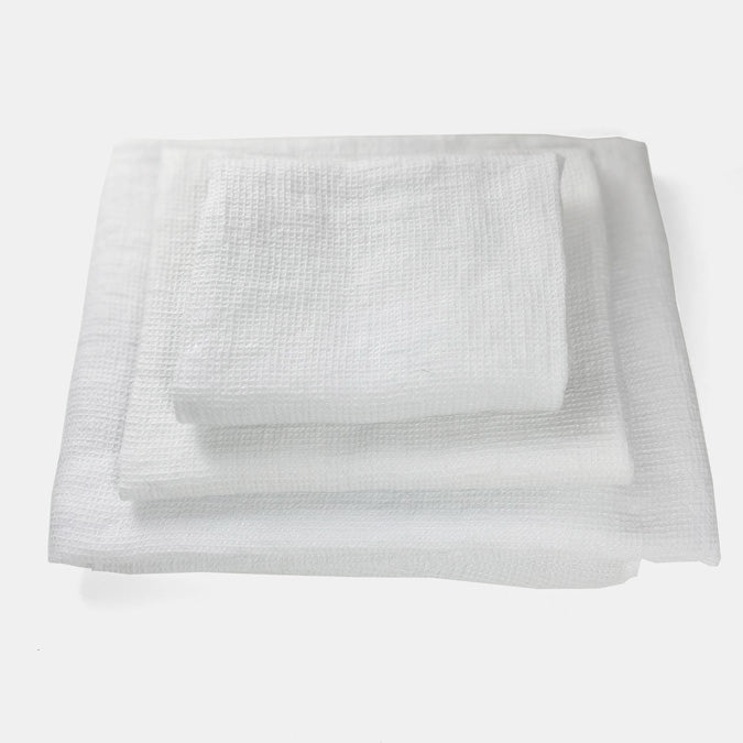 Linen Waffle Hair Towel, optic white