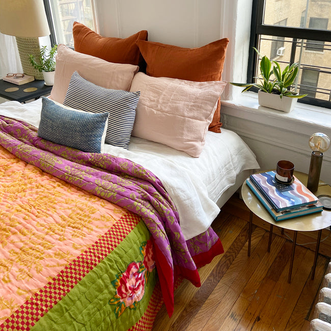 Linen Euro Pillowcase, sienna