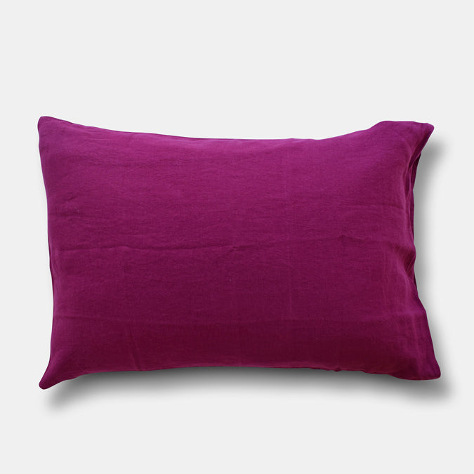 Linen Standard Pillowcase, beetroot